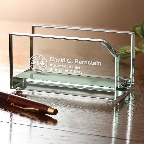 Law Office Engraved Business Card Holder