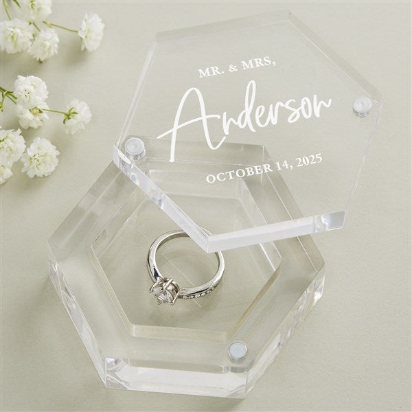 Personalized Acrylic Ring Box - Classic Elegance - 41244