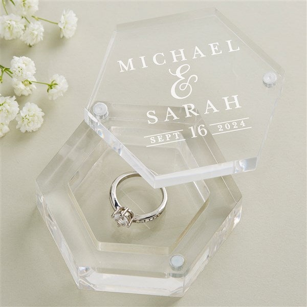 Personalized Acrylic Ring Box - Moody Chic - 41246