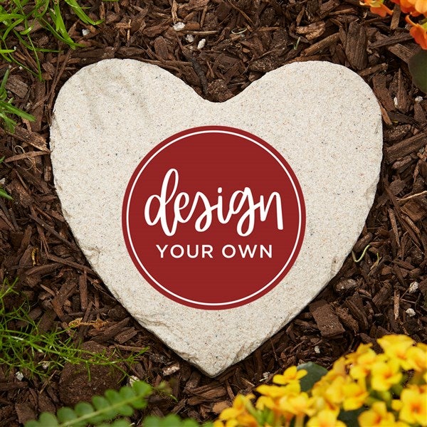Design Your Own Personalized Small Heart Garden Stones - 41308