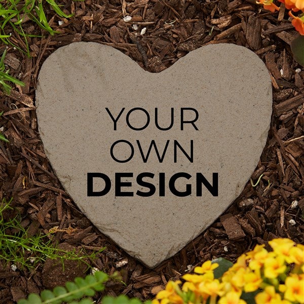 Design Your Own Personalized Small Heart Garden Stones - 41308