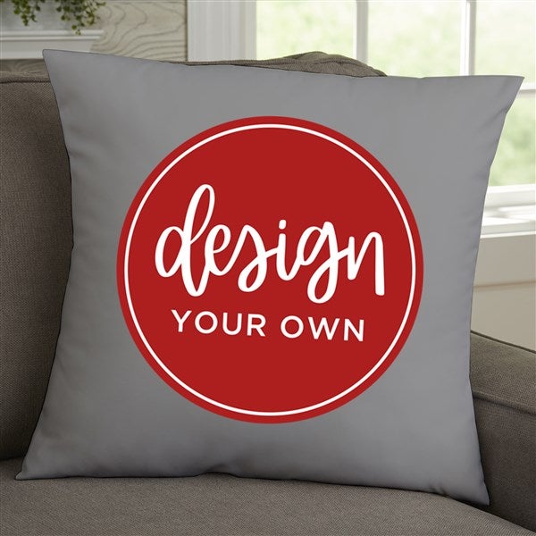 Design Your Own Personalized 18&quot; Velvet Throw Pillow  - 41316