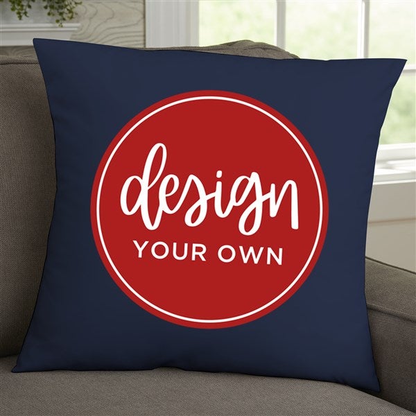 Design Your Own Personalized 18&quot; Velvet Throw Pillow  - 41316