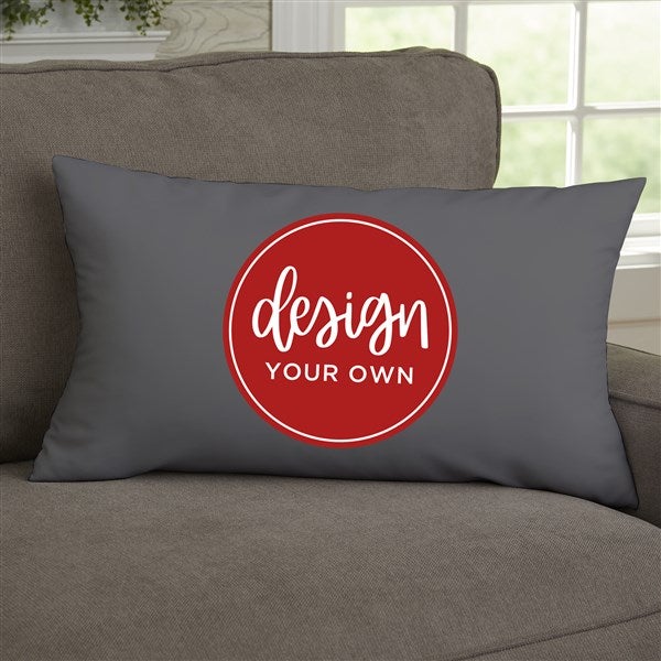 Design Your Own Personalized Lumbar Velvet Throw Pillow  - 41317