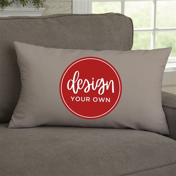 Design Your Own Personalized Lumbar Velvet Throw Pillow  - 41317