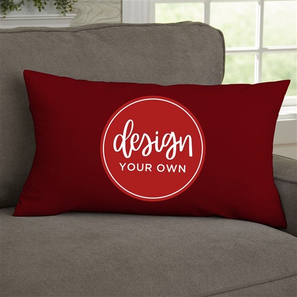 Design Your Own Personalized Lumbar Velvet Throw Pillow  - 41317