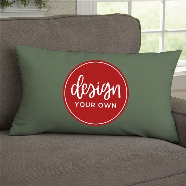 Design Your Own Personalized Lumbar Velvet Throw Pillow  - 41317