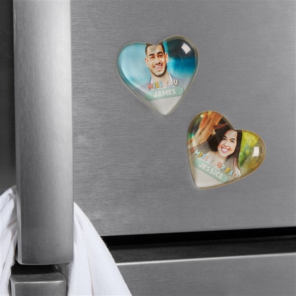 I Miss You Personalized Acrylic Heart Magnet - 41386