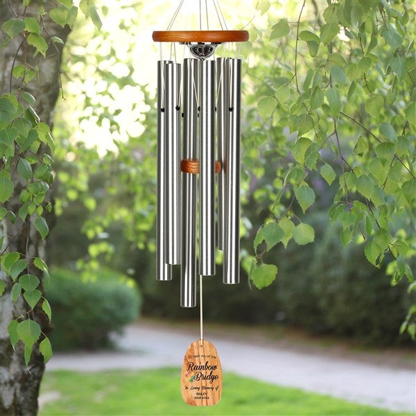 Rainbow Bridge Pet Memorial Personalized Urn Wind Chime - 41430