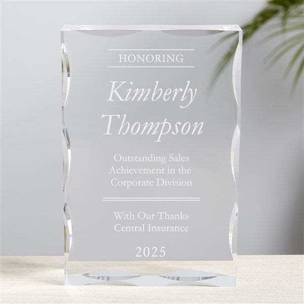 Performing with Excellence Personalized Keepsake Block  - 41558