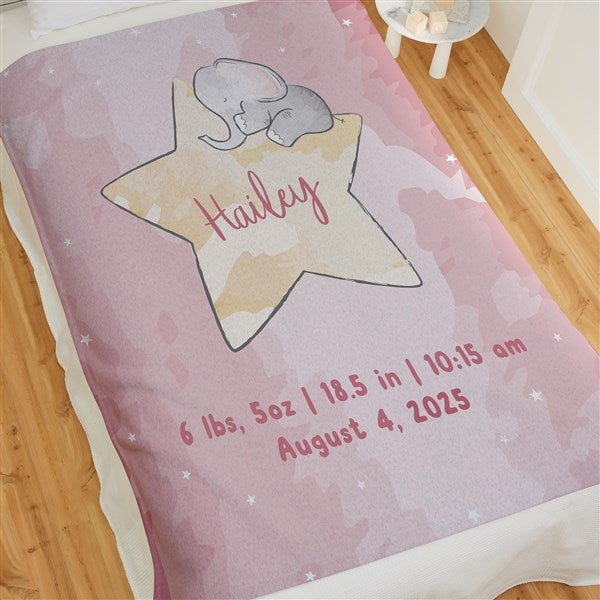 Baby Elephant Personalized Baby Blanket  - 41645