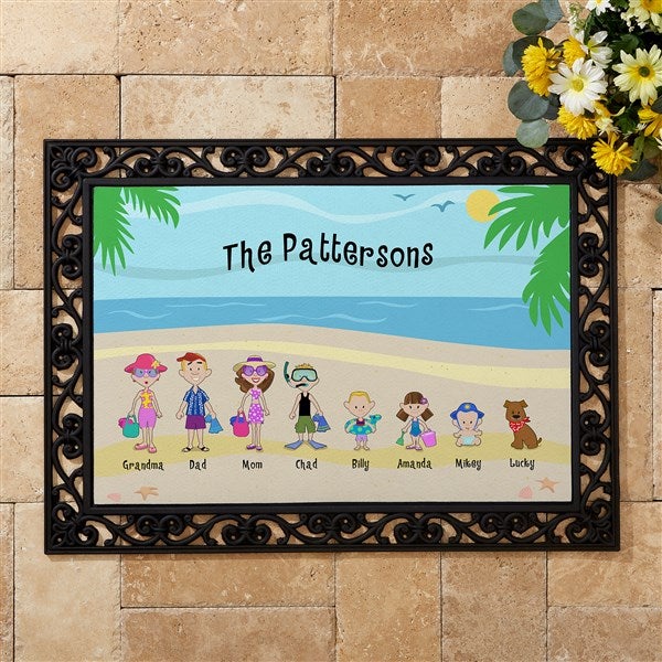 Personalized Beach Vacation Family Doormat - 4186