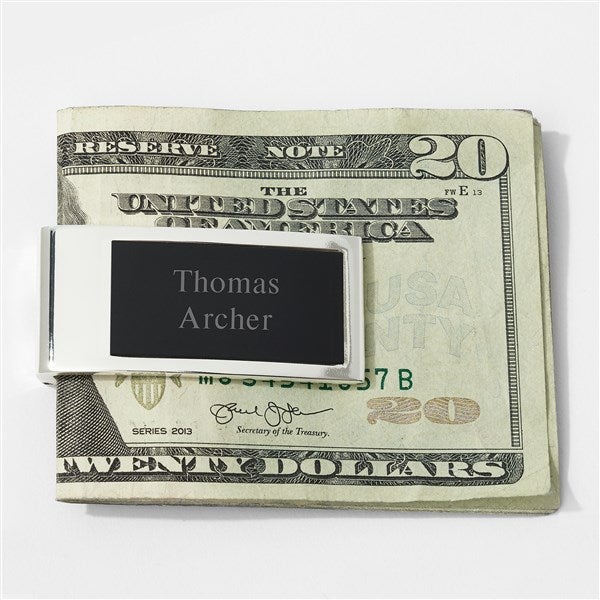 Logo-Engraved Gunmetal-Tone Money Clip