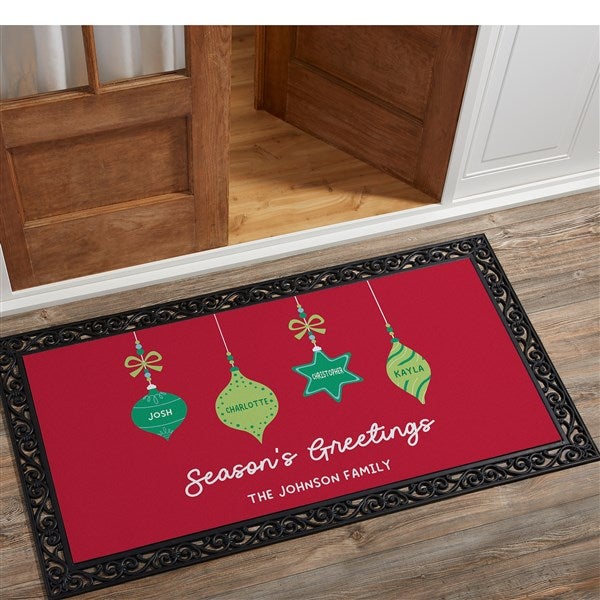 Winter Wonderland Doormat, Merry Christmas Modern Script Doormat