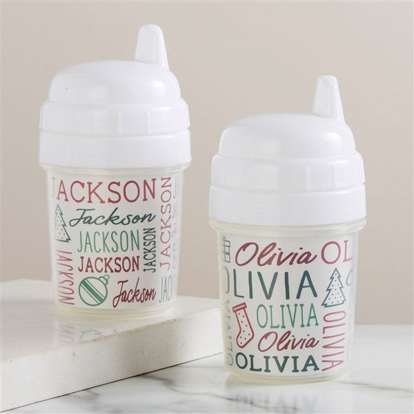 Personalized Monogram No-spill Sippy Cup 1st Birthday Gift 