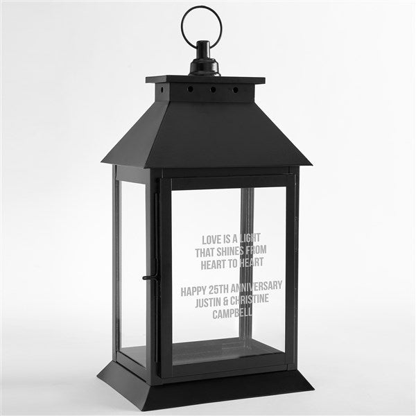 Engraved Anniversary Decorative Candle Lantern - 42555