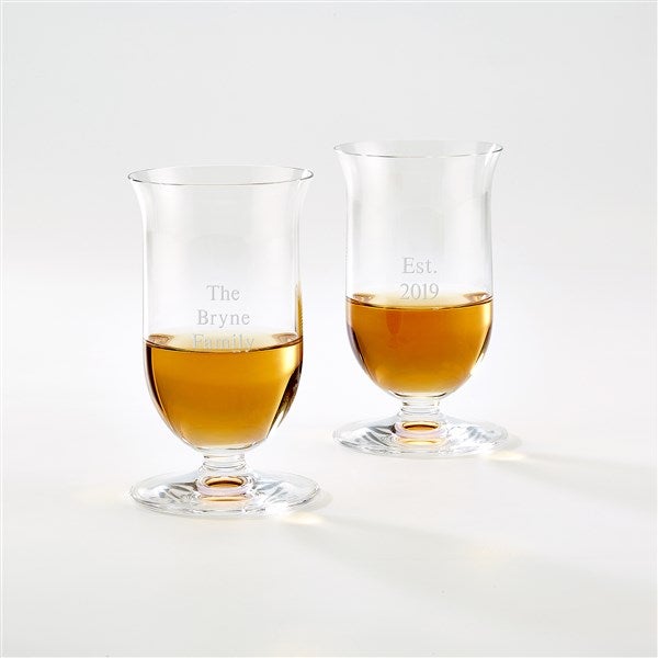 Engraved Riedel Housewarming Single Malt Whiskey Glass Set