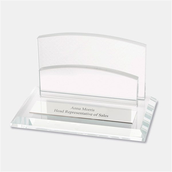 Corporate Engraved Glass Business Card Holder - 43022