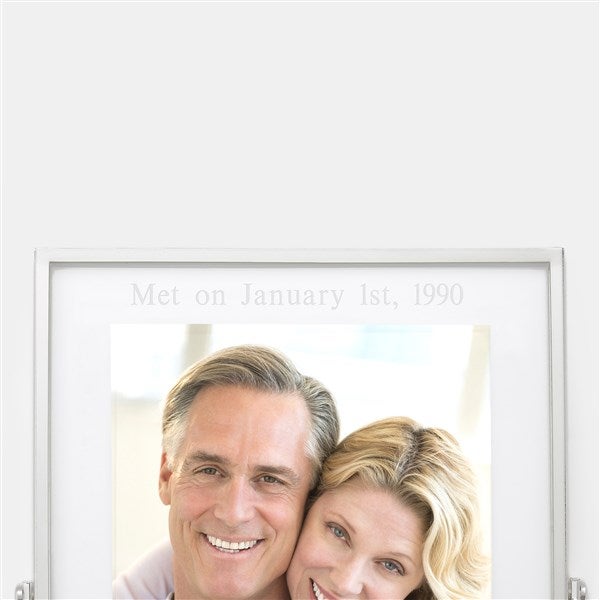 Engraved Silver Floating 5x7 Anniversary Picture Frame