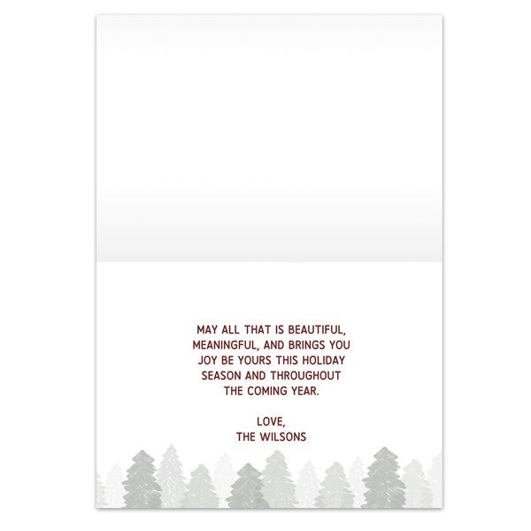 Personalized Watercolor Snowman Christmas Cards