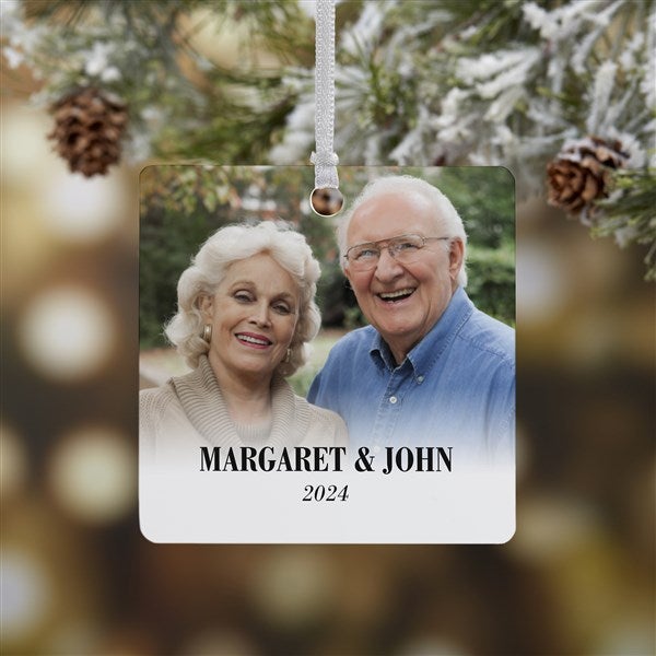 Merry & Bright Personalized Photo Christmas Ornaments - 43126