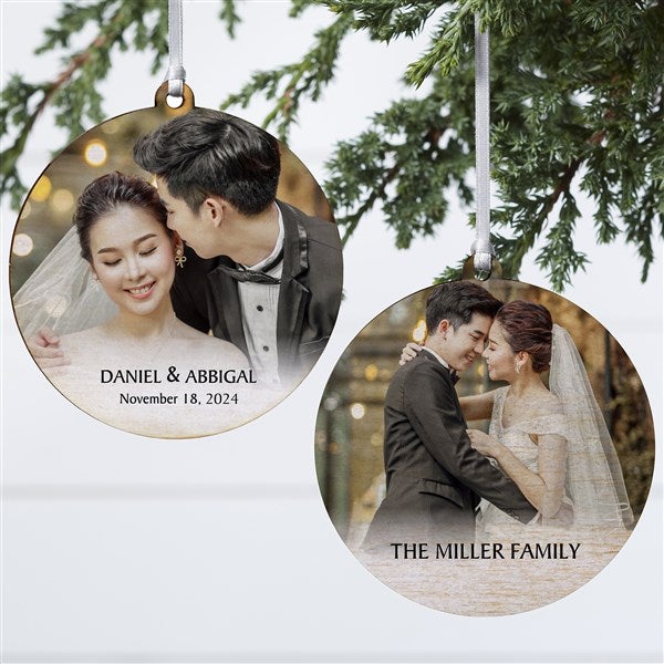 Wedded Bliss Photo Personalized Ornament  - 43134