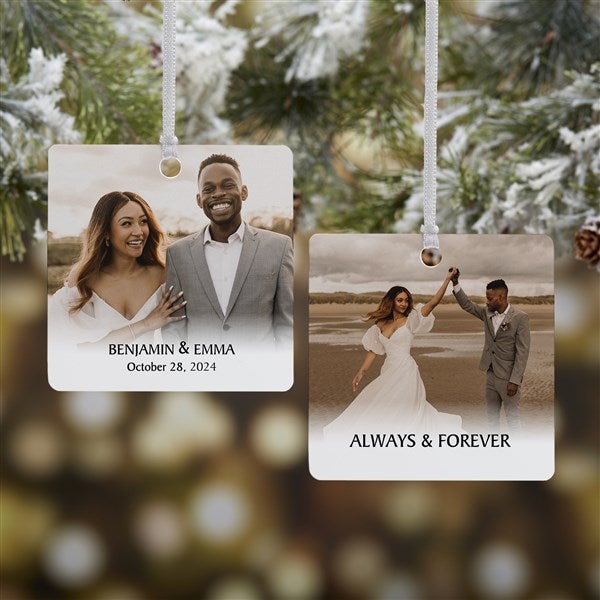 Wedded Bliss Photo Personalized Ornament  - 43134