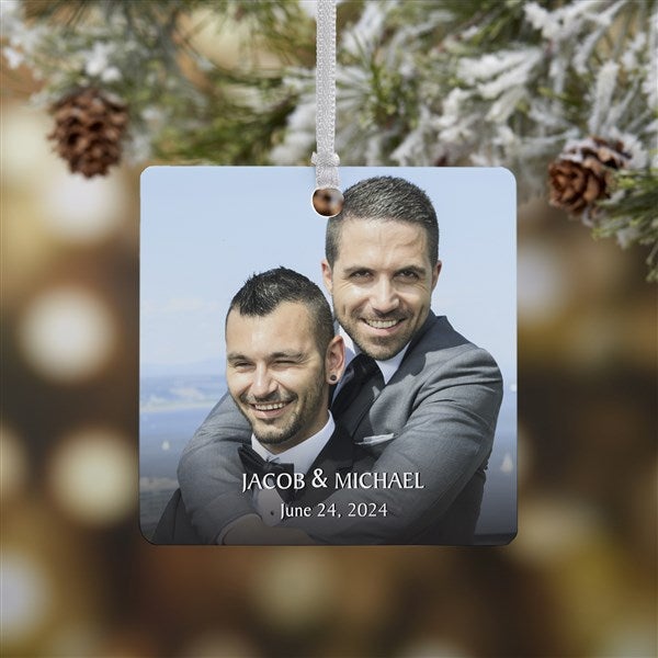 Wedded Bliss Photo Personalized Ornament  - 43134