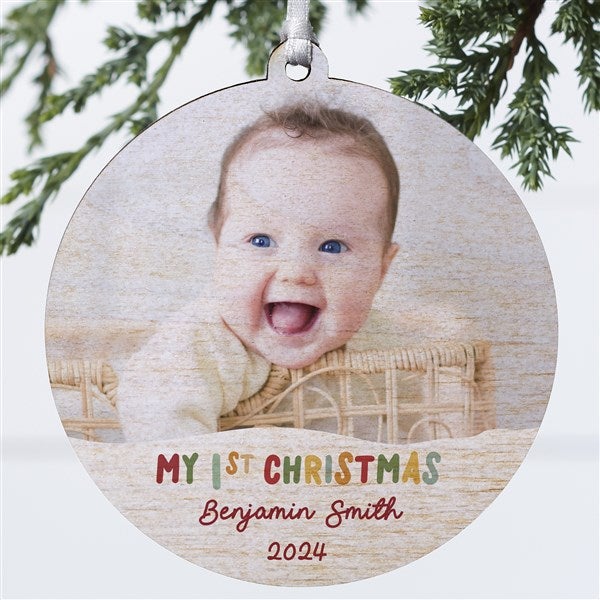 Bundle Of Joy Personalized First Christmas Photo Ornament - 43136