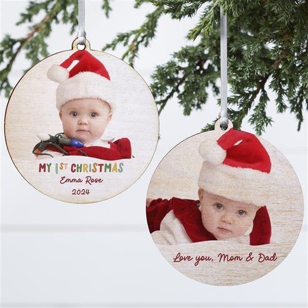 Bundle Of Joy Personalized First Christmas Photo Ornament - 43136