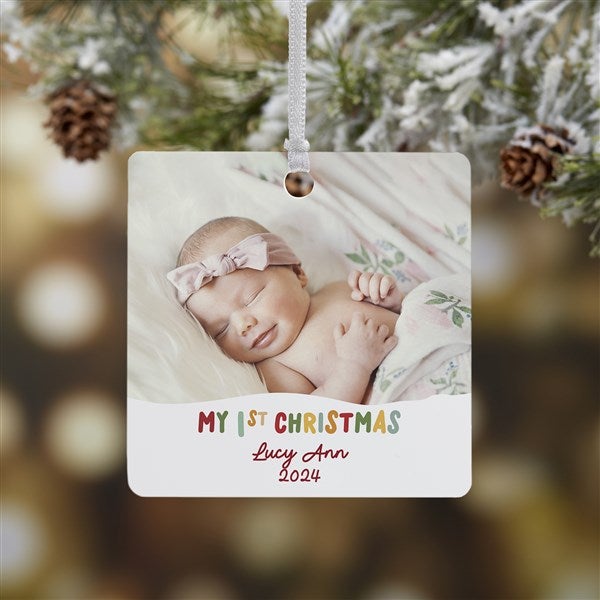 Bundle Of Joy Personalized First Christmas Photo Ornament - 43136