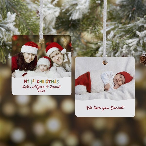 Bundle Of Joy Personalized First Christmas Photo Ornament - 43136