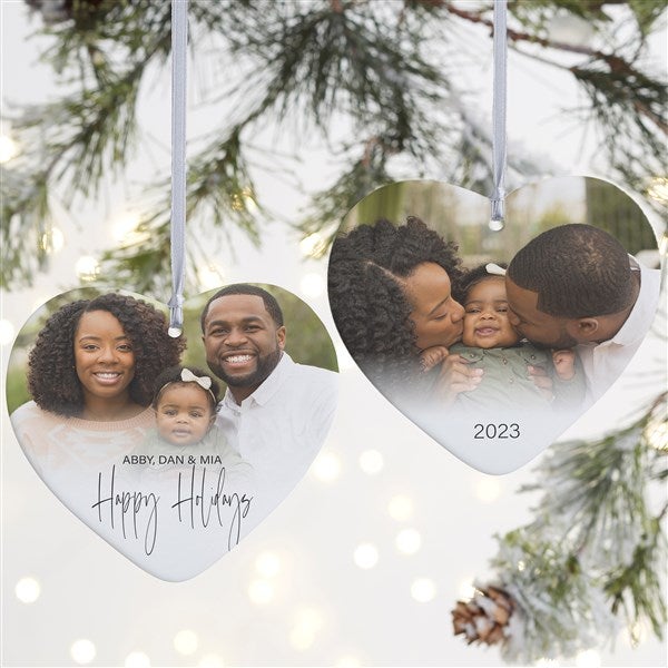 2-Sided Personalized Heart Ornament - Close To Her Heart