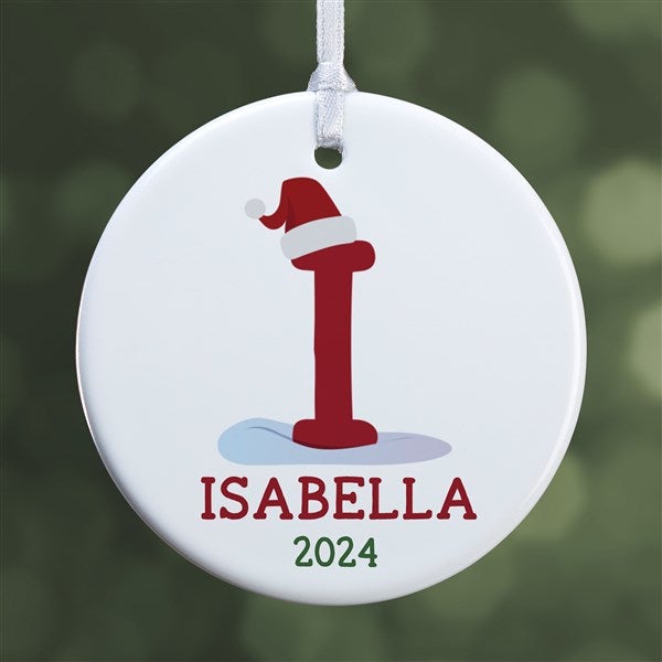 Initially Santa Personalized Christmas Ornaments - 43225