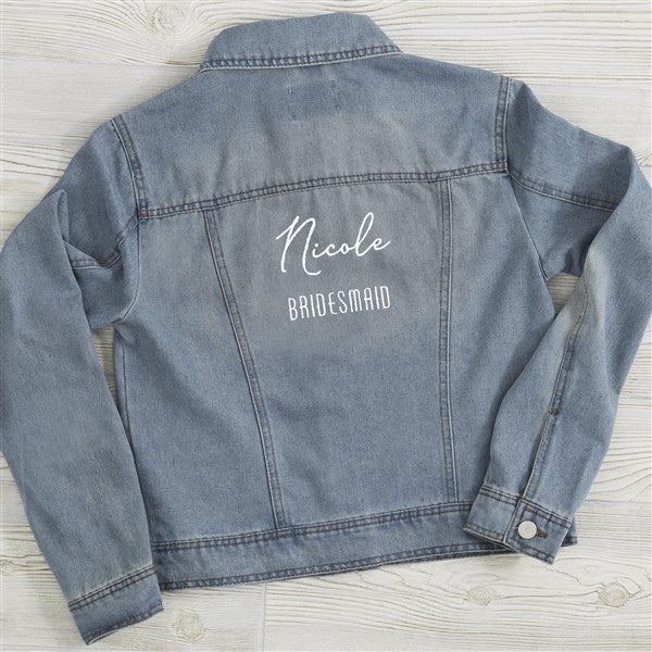 Bridal Party Embroidered Jean Jacket