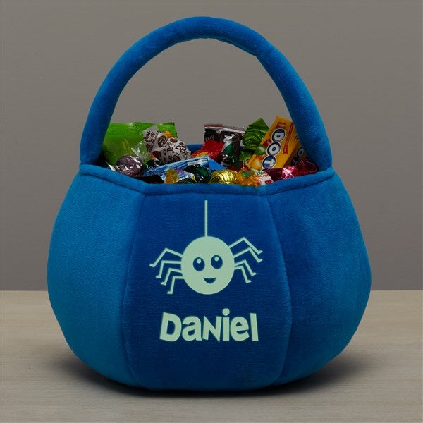 Glow-In-The-Dark Halloween Characters Personalized Plush Treat Bag - 43334