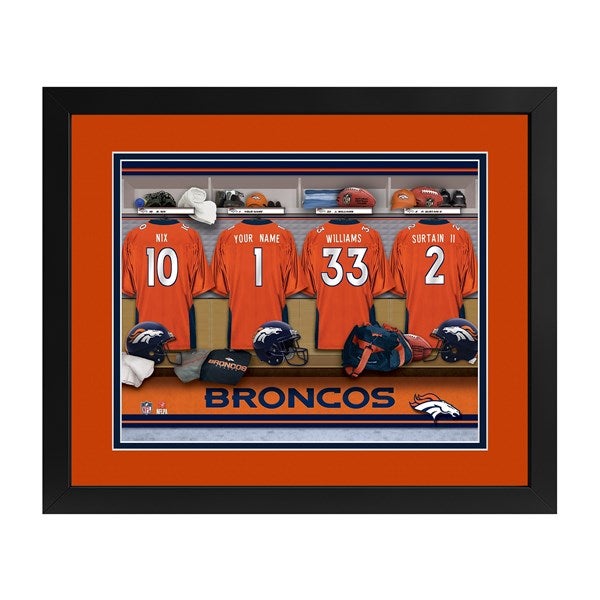  Denver Broncos NFL Personalized Locker Room Print - 43337D