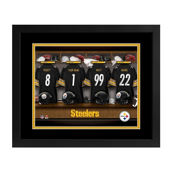 Pittsburgh Steelers 12'' x 16'' Personalized Team Jersey Print