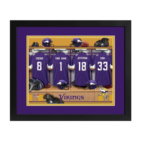 Minnesota Vikings NFL Personalized Locker Room Print