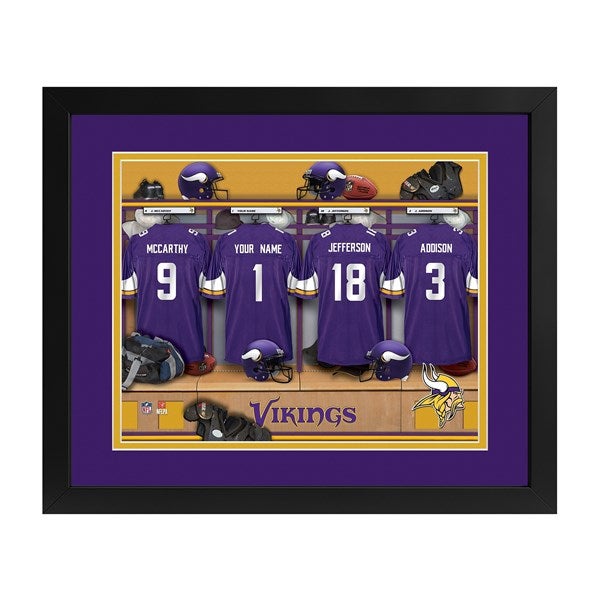 Minnesota Vikings NFL Personalized Locker Room Print - 43341D