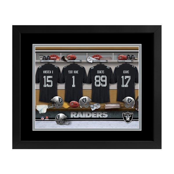  Las Vegas Raiders NFL Personalized Locker Room Print - 43344D