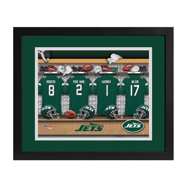 New York Jets NFL Personalized Locker Room Print - 43346D