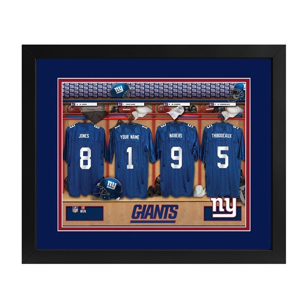  New York Giants NFL Personalized Locker Room Print - 43347D