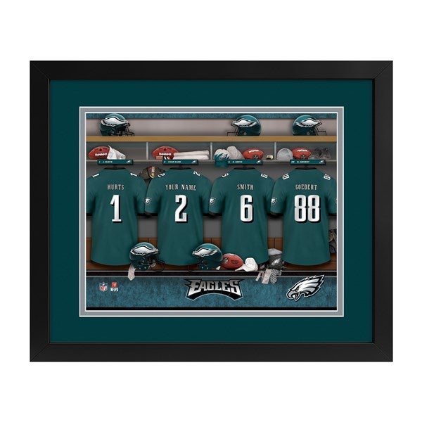 Philadelphia Eagles 12'' x 16'' Personalized Team Jersey Print