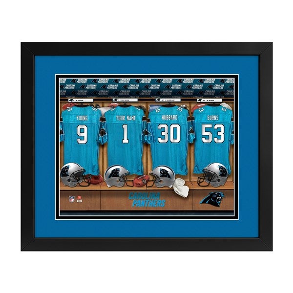 Carolina Panthers NFL Personalized Locker Room Print