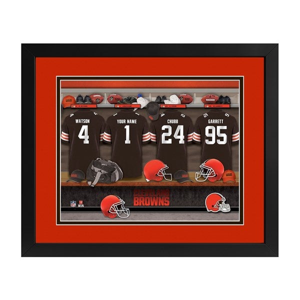 Cleveland Browns NFL Personalized Locker Room Print - 43353D