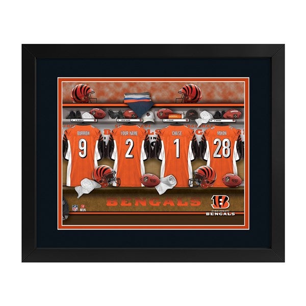 Cincinnati Bengals NFL Personalized Locker Room Print