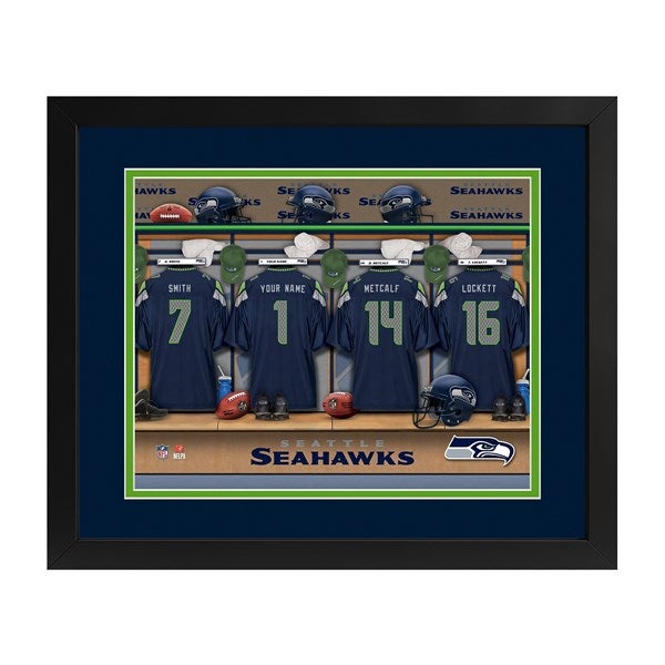 Seattle Seahawks NFL Personalized Locker Room Print - 43357D