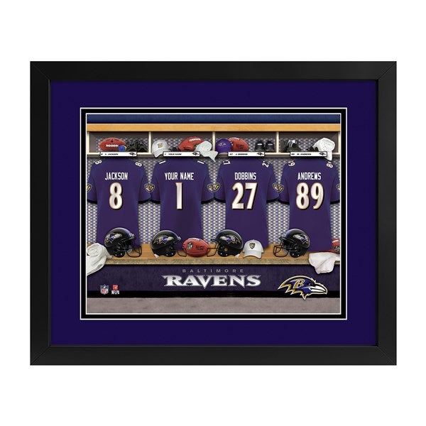 Baltimore Ravens 12'' x 16'' Personalized Team Jersey Print