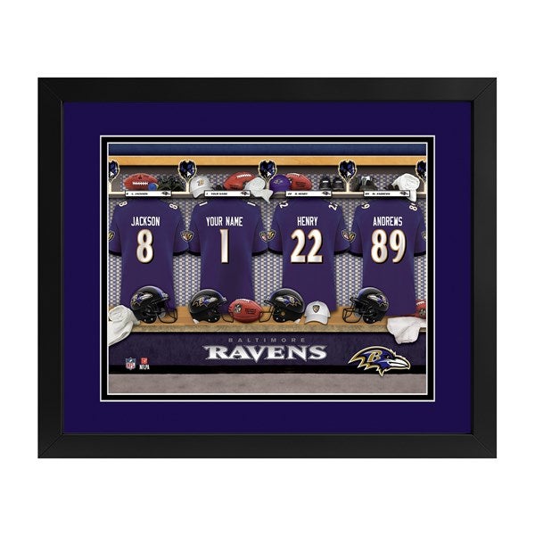 Baltimore Ravens NFL Personalized Locker Room Print - 43358D